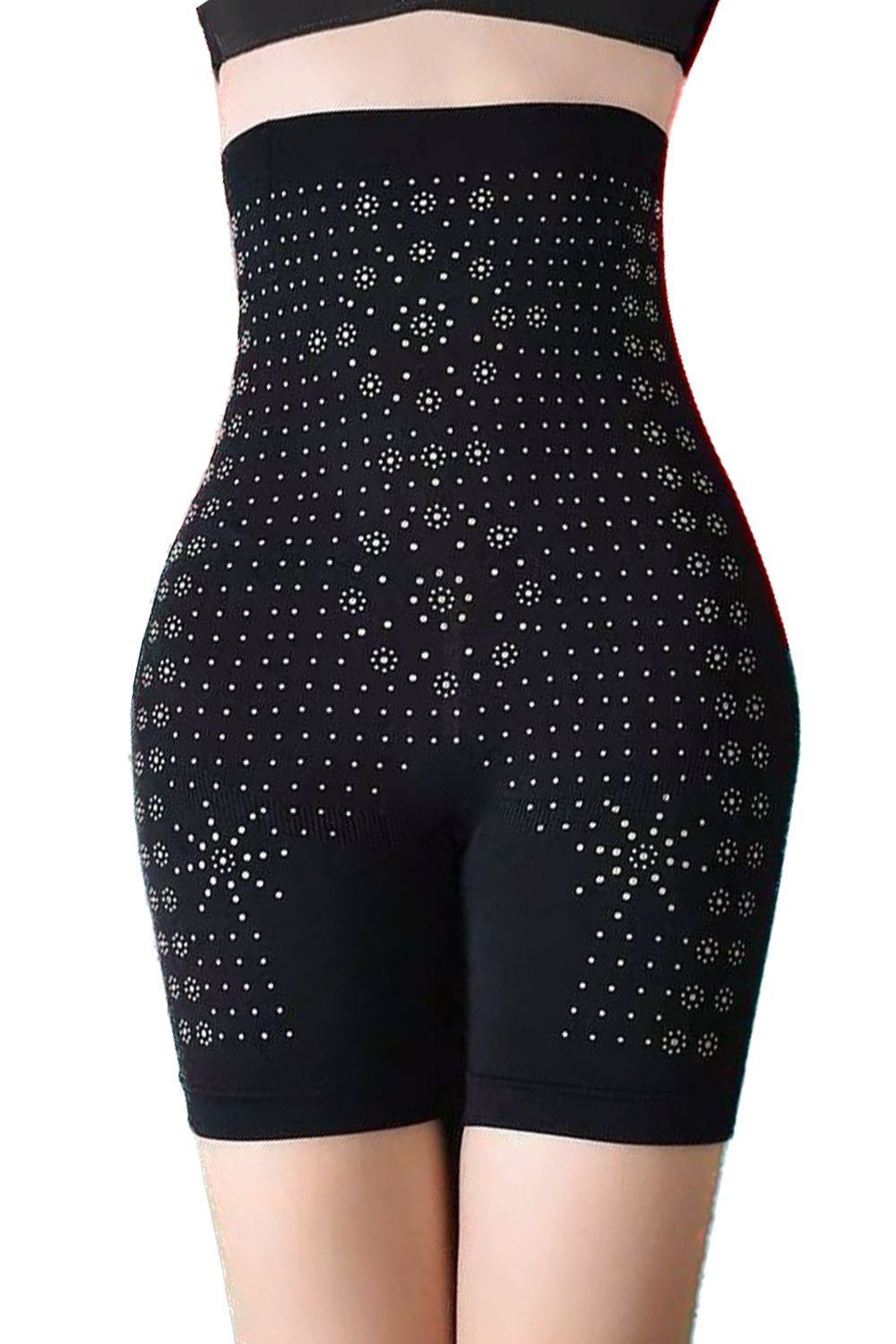 Модериращо бельо тип шорти JUP MOD-SHOR-BK 10-182  Висока талия  Оформя фигурата  Push-up ефект  Тънка и еластична материя  Черен  M-XL