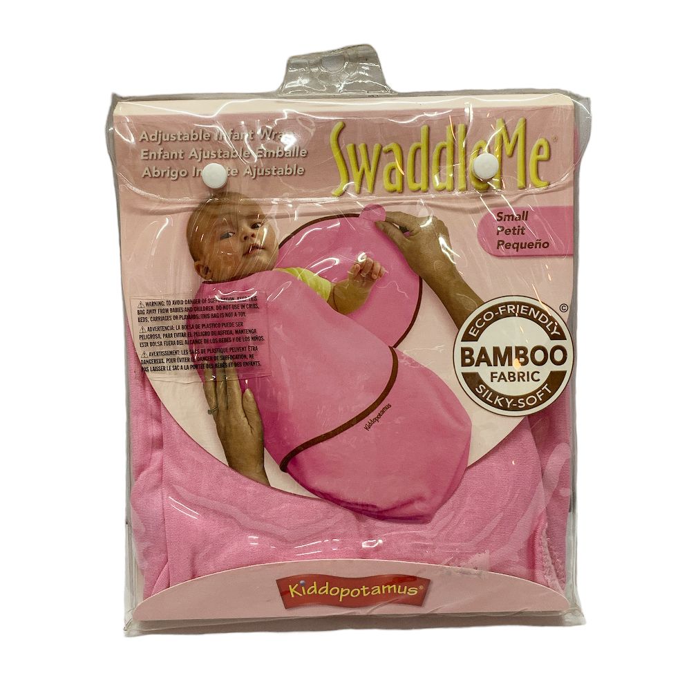 Регулируема пелена за повиване Kiddopotamus SwaddleMe Bamboo  09031641 10-186  100  Бамбукова вискозна тъкан  Розов  S  За 3 2 - 6 4 кг