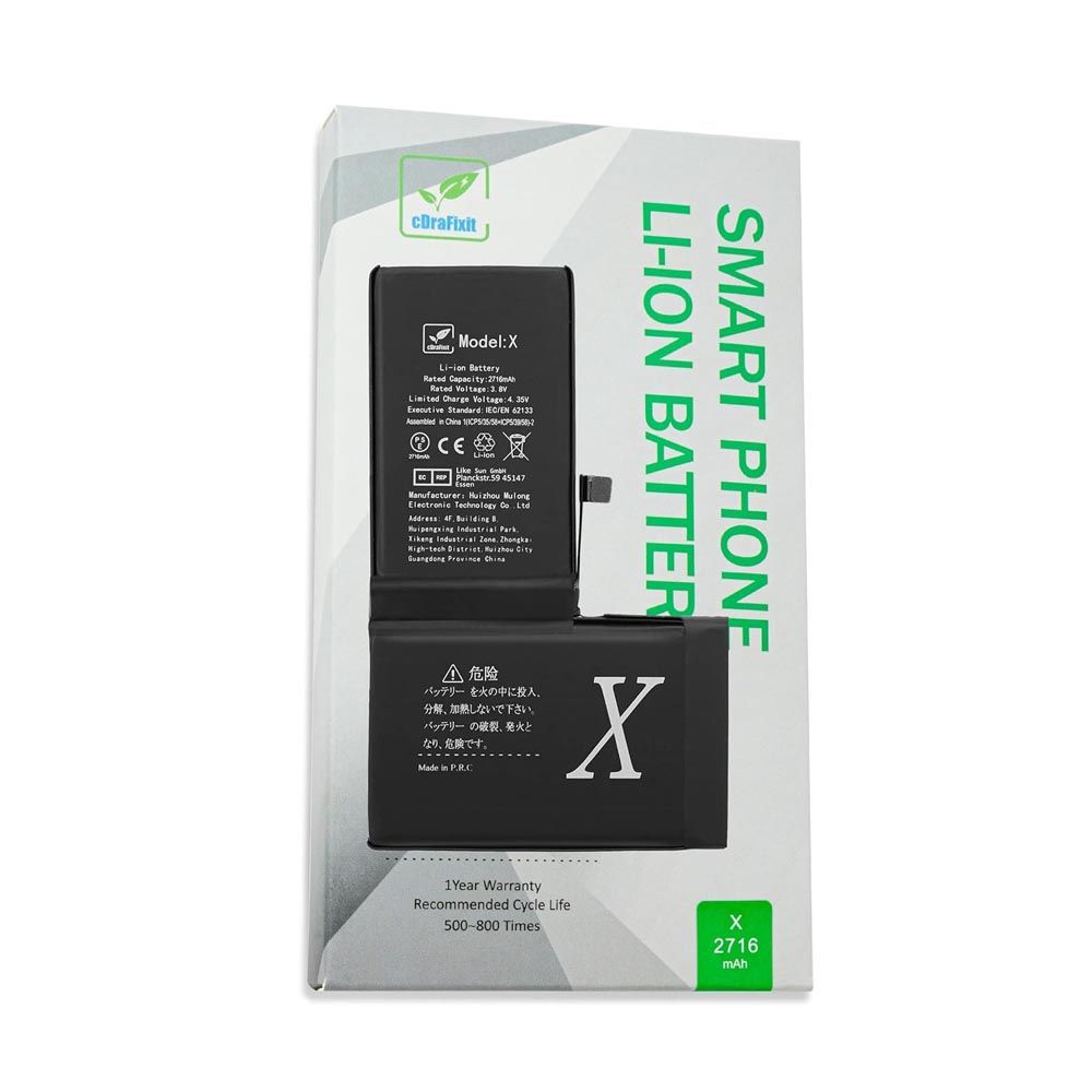 Батерия JUP cDraFixit за iPhone X 1375490-B 10-179  2716mAh