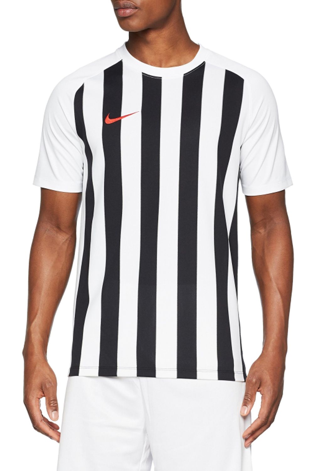 Мъжка тениска Nike 736659626 10-456  Dry Fit технология  Райе  Лого  S  Бял Черен