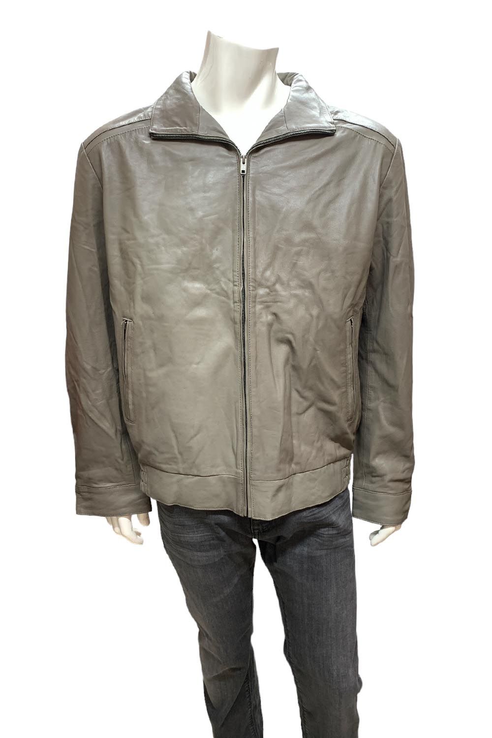 Мъжко кожено яке Woodland Leathers  16722184 10-460  Естествена кожа  Сив  XXXL