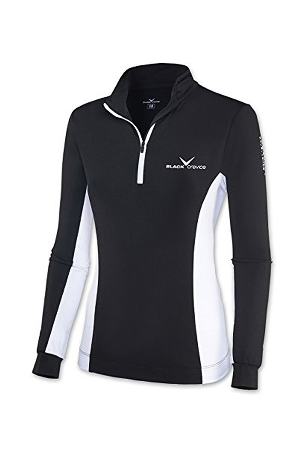 Дамска спортна блуза Black Crevice 938125 10-460  Лого  1 4 цип  44 EU  Черен