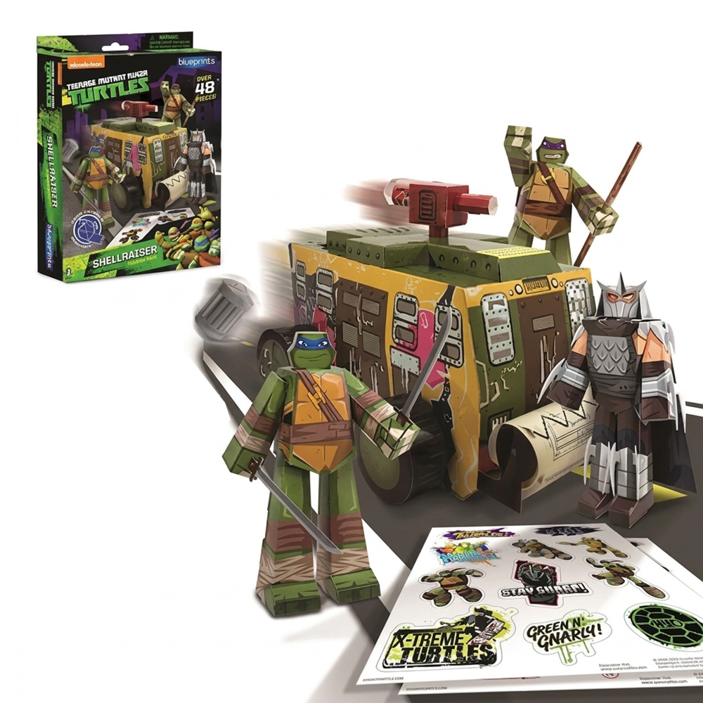 Комплект за сглобяване Blueprints Teenage Mutant Ninja 967033-A 1-149  Хартиен модел  48 части  6  год  31 x 22 см  Многоцветен