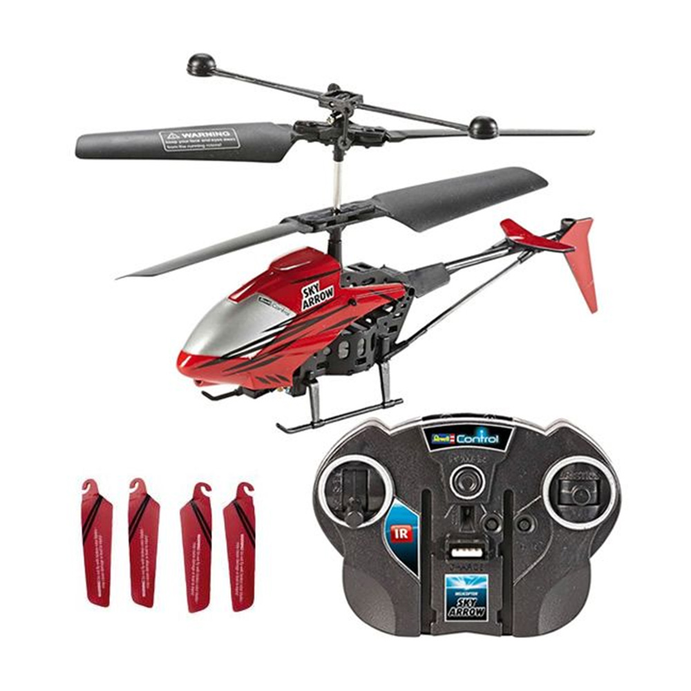 Радио контрол хеликоптер Revell Sky Arrow 142778486 1-149  2-канален  С жироскоп  LiPo батерия  8    Червен  30 х 12 см