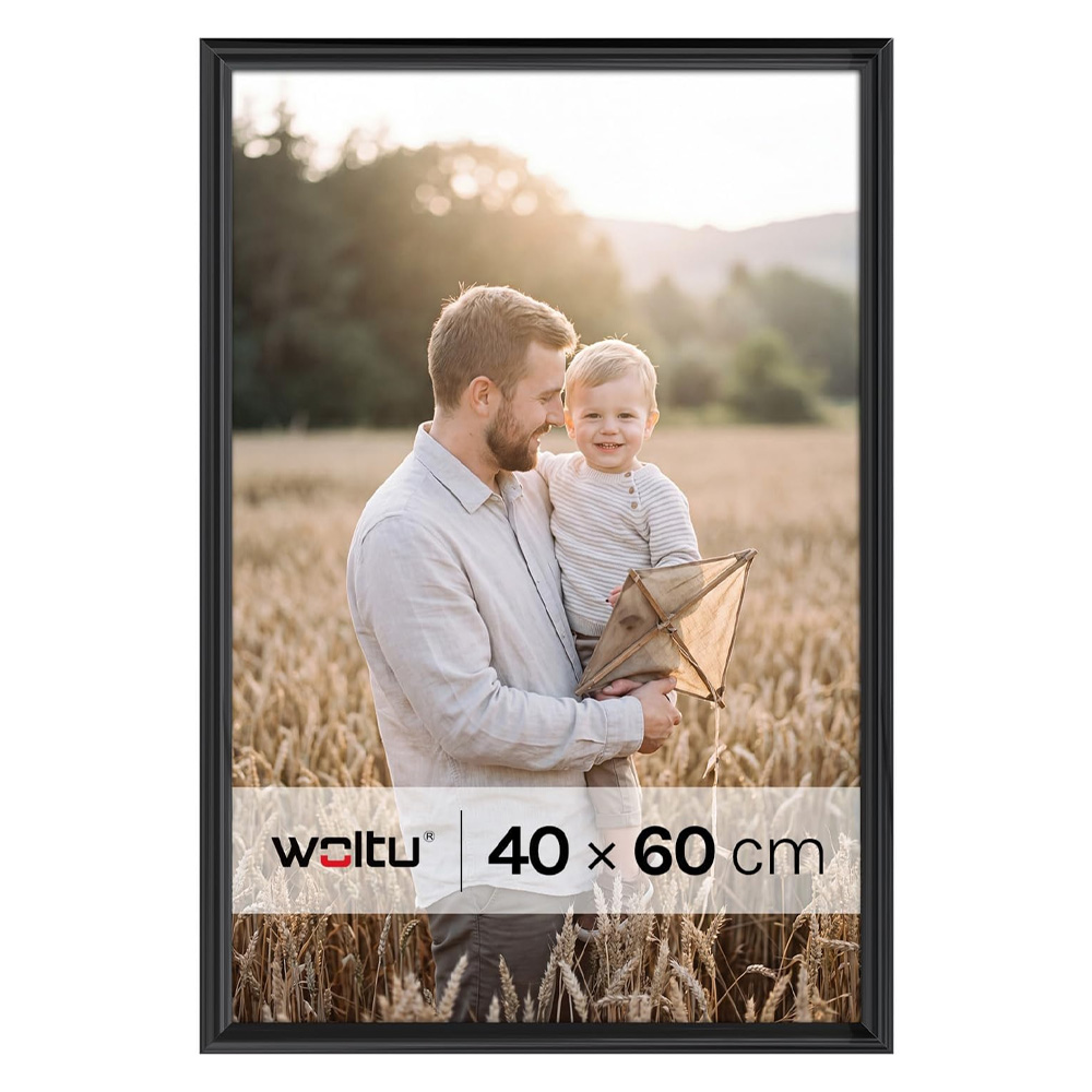 Фото рамка Woltu 5152057 ML2-25-2  За стена  Пластмаса и стъкло  40 x 60 см  Черен