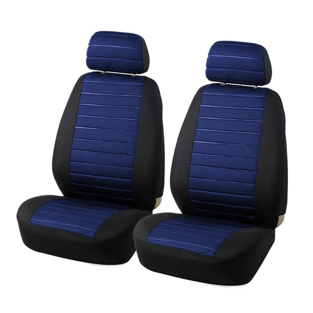 Комплект калъфи за автомобил Woltu 7119020 ML2-25-2  2 броя  За предна седалка  Седалка и облегалка  Черен Син