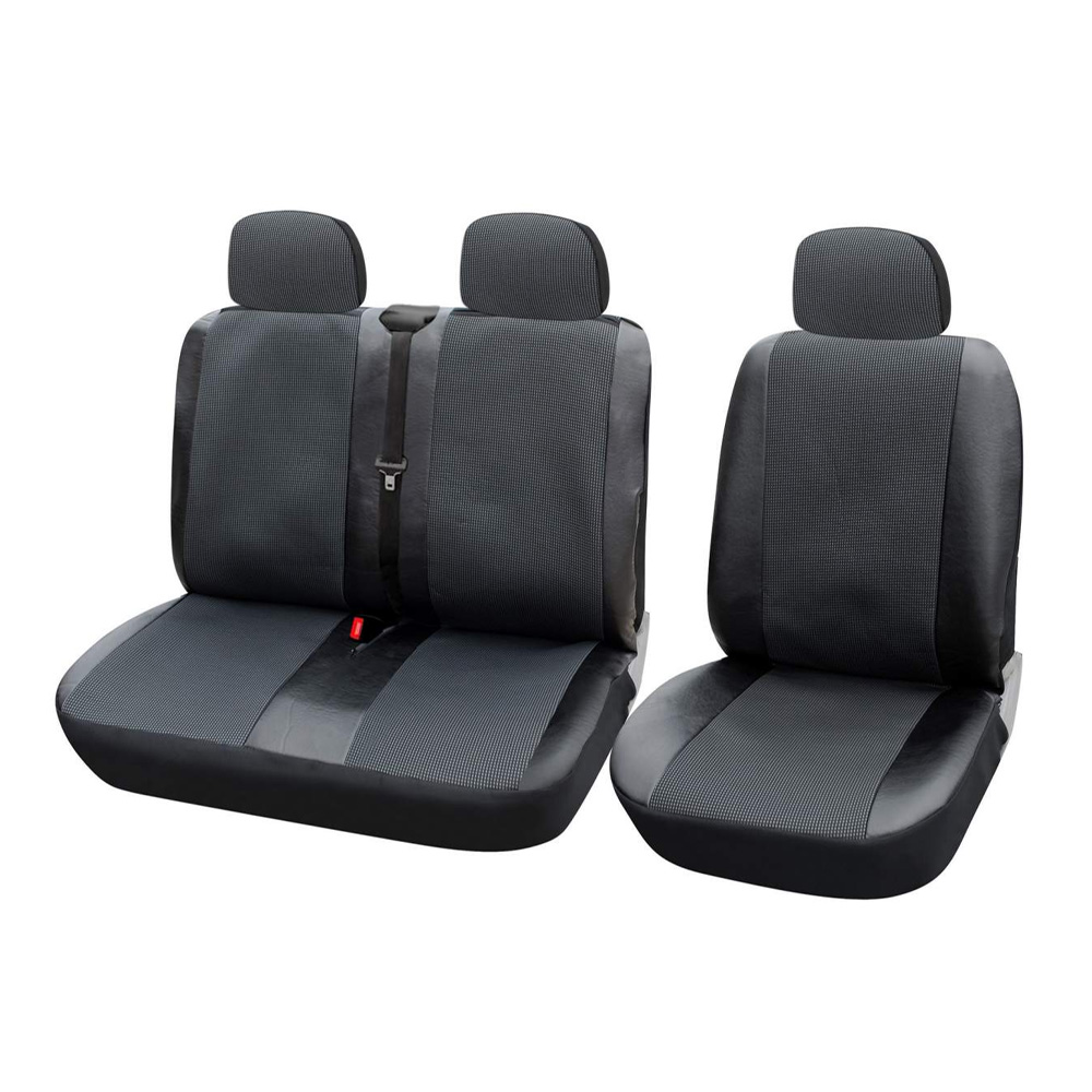 Комплект универсални калъфи за автомобилни седалки WOLTU 7037386 ML2-25-2  За бусове и товарни автомобили  За предни седалки  Черен Сив