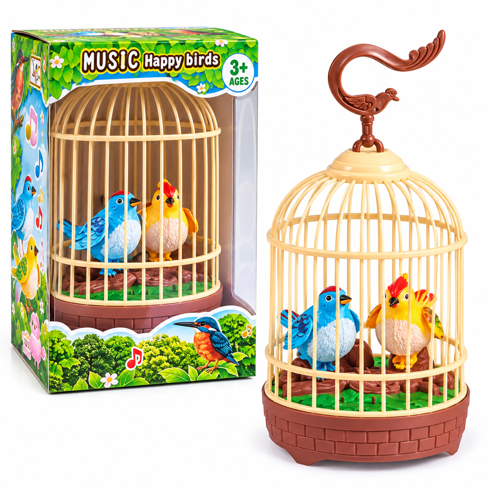 Интерактивна играчка Chippo Чуруликащи Птичета с Сензор 3636702  със светлинни и звукови ефекти  20 см
