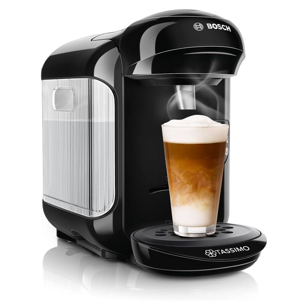 Кафемашина с капсули Bosch Tassimo Vivy 2 TAS1402, 193045185/ 237925233 ML2-55-33, 1300w, 3.3 bar, 0.7l, самопочистване и декалцификация, Черен