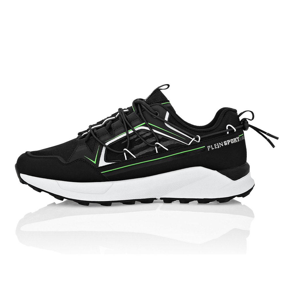 Мъжки маратонки Plein Sport Lo-Top Sneakers 1702725 50-3, Олекотена ударопоглъщаща подметка, Връзки със стопер, 47 EU, Черен