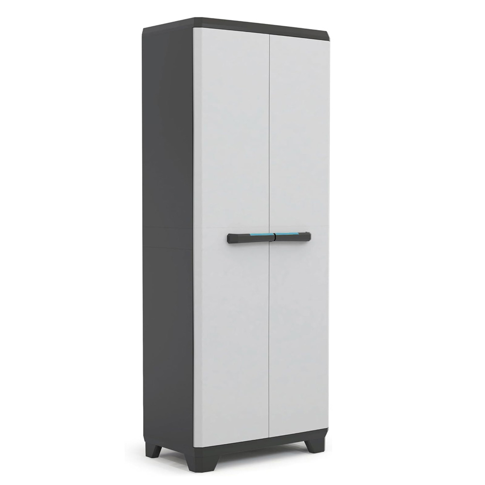 Многофункционален шкаф за съхранение Keter Linear 169693065 35-3  регулируеми рафтове  68x39x173cm  Бял Сив  до 15кг на рафт
