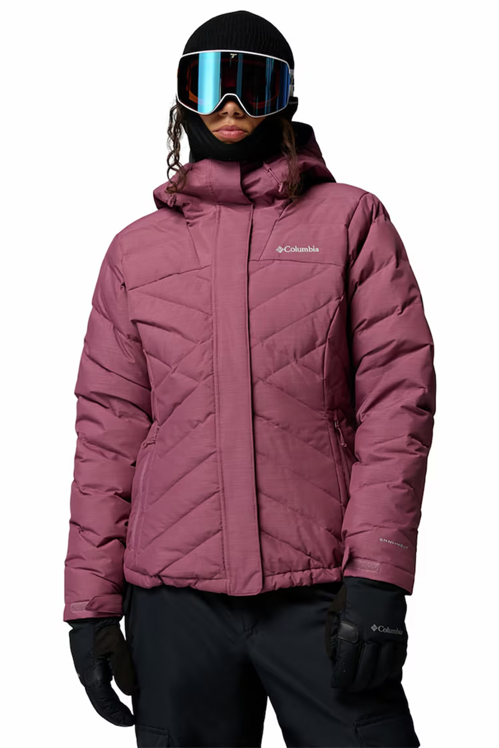 Дамско ски яке Columbia Lay D Down V 1773574 50-8  С качулка  Omni-Heat Reflective  Патешки пух  М  Розов