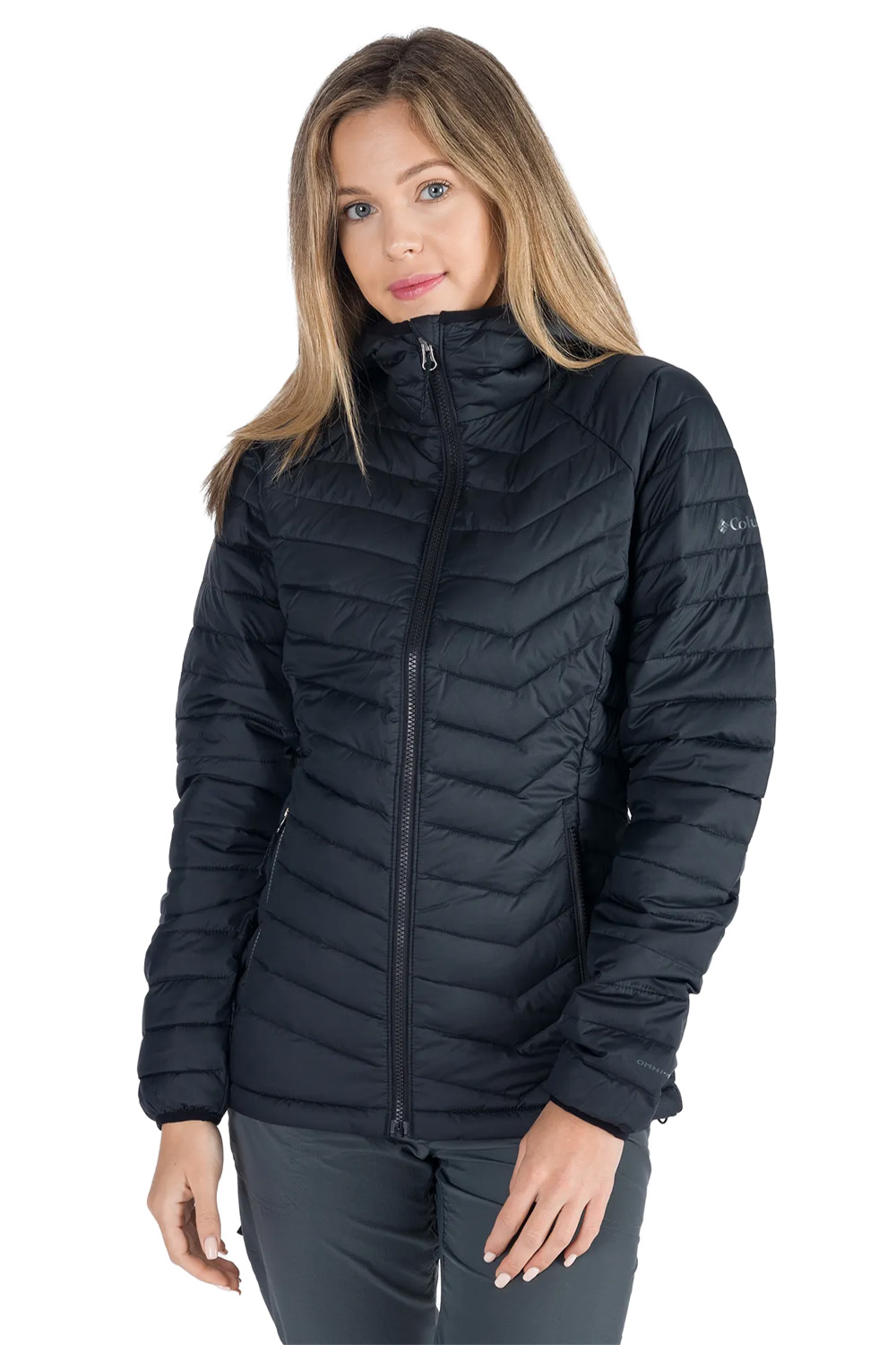 Дамско яке Columbia Powder Lite Hooded Jacket Е-1699071 50-8, Omni-Heat Reflective, Omni-Shield, Качулка, M, Черен