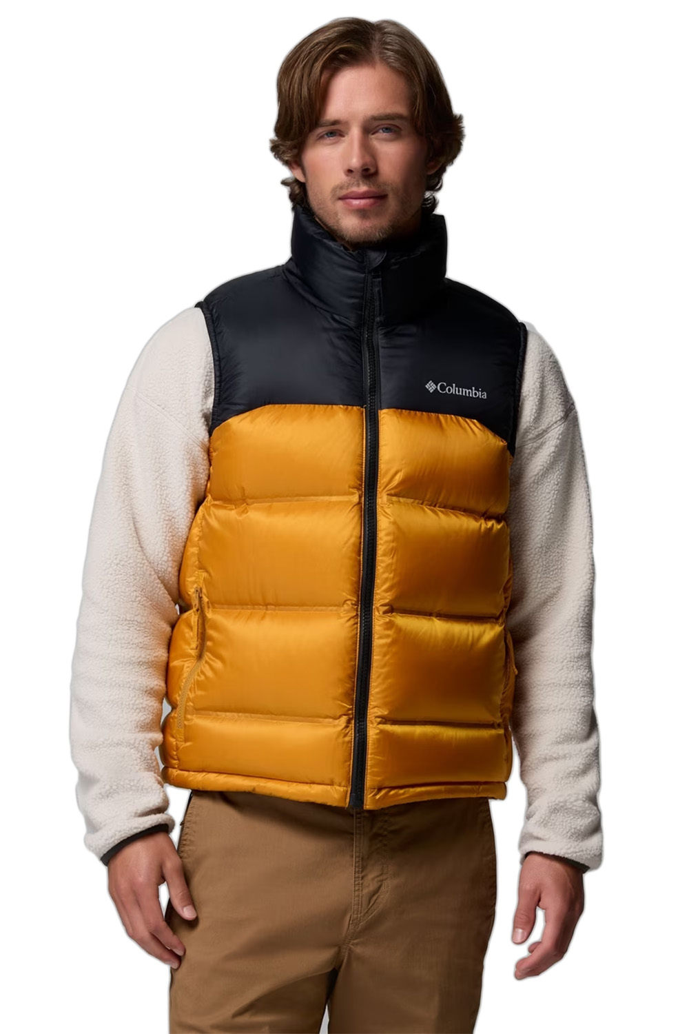 Мъжки елек Columbia Powder Keg Down Gilet 1625255 50-8  Пух  Omni-Heat Infinity  HeatSeal  М  Жълт Черен