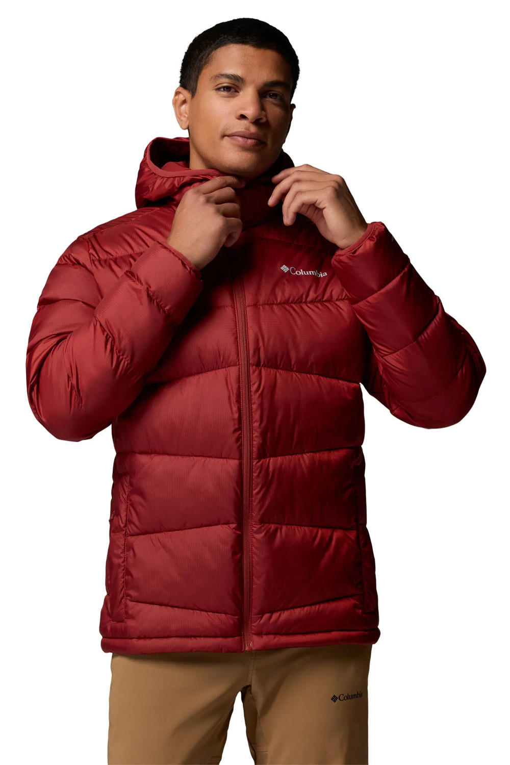 Мъжко зимно яке Columbia Fivemile Butte II Hooded Puffer Е-1423426 50-8  Omni-Heat Reflective  Omni-Shield  Качулка  M  Червен
