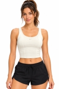Дамски спортен потник Nike E-222193-120-XL 10-174, Dri-Fit технология, Къс, Еластичен, XL, Бял_0