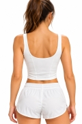 Дамски спортен потник Nike E-222193-120-XL 10-174, Dri-Fit технология, Къс, Еластичен, XL, Бял_2