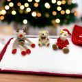 Комплект плюшени играчки Chippo 21-44-42 1-111, Коледно джудже, елен и мече, 13 см, 15 см, 13 см, Многоцветен_0