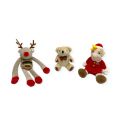 Комплект плюшени играчки Chippo 21-44-42 1-111, Коледно джудже, елен и мече, 13 см, 15 см, 13 см, Многоцветен_1