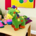Бебешка играчка Chippo 21-99-161 1-113, Жираф, Дрънкаща и писукаща, 27 х 21 см, Зелен_0