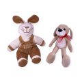 Комплект плюшени играчки 21-44-65 1-115, Заек и куче, 30 см, 34 см, Бежов_1