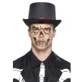 Комплект Smiffys Make-Up FX Skull Face Tattoo Transfer Kit *150474 1-10, Трансферна татуировка за лице Череп, Хелоуин, Черен, 29 x 20 см_1