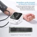 Апарат за измерване на кръвно налягане Yisunf 9719988(9720120) 20-29, За сърдечен ритъм с детекция на аритмия, LED дисплей, 22-42 см маншет, Бял_5