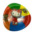 Комплект чинии Мечо Пук и Hello Kitty *282-1-2 ML, 3 броя, Меламин, Триъгълна/Къдрава форма, Многоцветен, 20 x 20 см_2