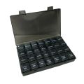 Кутия за хапчета JUP SUKUOS #5051339-1 8865-41/56, За 7 дни, 4 пъти на ден, Без ВРО, Черен, 17.5 x 10.5 см, Немски език, Разопакован продукт(Open-box item)_0