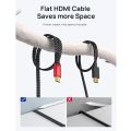 HDMI кабел JSAUX *0469087 8865-14, 4K, HDMI 2.0, До 18 Gbps, UHD 4K@60Hz, 3 метра, Плосък, Червен_3