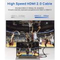 HDMI кабел JSAUX *0469087 8865-14, 4K, HDMI 2.0, До 18 Gbps, UHD 4K@60Hz, 3 метра, Плосък, Червен_6