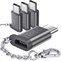Комплект адаптери JSAUX *0634087 8865-14, Micro USB към USB C, 4 броя, Сив_0