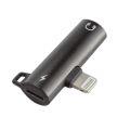 Адаптер JUP Mkoki 0699485 8867-K, Lightning към Lightning/3.5 мм жак, Черен, 3.5 x 2.5 см_0