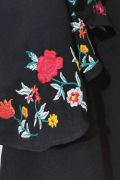 Дамска блуза Stradivarius #4001023 10-443, Без ръкави, Воали с цветя, S, Черен_1