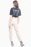 Дамски панталон Stradivarius #0004407 10-444, Широка кройка, Висока, 40, Бял_1