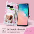 Калъф JUP ULAK *3550248 8865-23, За Samsung S10, Калъф-Портмоне, Магнитно затваряне, Водоустойчив, Еко кожа, TPU, Розово злато, 7.5 x 15 см_1