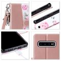 Калъф JUP ULAK *3550248 8865-23, За Samsung S10, Калъф-Портмоне, Магнитно затваряне, Водоустойчив, Еко кожа, TPU, Розово злато, 7.5 x 15 см_5