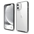 Хибриден кейс elago 0043968 8865-23, За iPhone 2020 6.1", TPU, Прозрачен/Черен, 6.1"_0