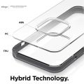 Хибриден кейс elago 0043968 8865-23, За iPhone 2020 6.1", TPU, Прозрачен/Черен, 6.1"_1