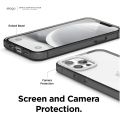 Хибриден кейс elago 0043968 8865-23, За iPhone 2020 6.1", TPU, Прозрачен/Черен, 6.1"_3