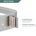 Етажерка за баня UDEAR *11143-29 8865-29, 2 рафта 4 куки, Правоъгълна, Алуминий, Самозалепващ се, Сребрист, 30 x 13см_6