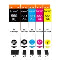 Комплект съвместими мастилени касети kamo 551XL 6775979-A 8865-30, 20 броя, Съвместим с Canon PGI-550/CLI-551 XL_1