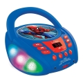 Детски CD плейър Lexibook Spider-Man 3089928 1-149, Bluetooth 5.0, LED светлинни ефекти, 20.5 х 23.8 cм, Син/Червен, Разопакован продукт(Open-box item), опаковано в алтернативна опаковка, без оригинална опаковка, Мостра от магазина_0