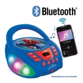 Детски CD плейър Lexibook Spider-Man 3089928 1-149, Bluetooth 5.0, LED светлинни ефекти, 20.5 х 23.8 cм, Син/Червен, Разопакован продукт(Open-box item), опаковано в алтернативна опаковка, без оригинална опаковка, Мостра от магазина_1