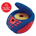 Детски CD плейър Lexibook Spider-Man 3089928 1-149, Bluetooth 5.0, LED светлинни ефекти, 20.5 х 23.8 cм, Син/Червен, Разопакован продукт(Open-box item), опаковано в алтернативна опаковка, без оригинална опаковка, Мостра от магазина_2