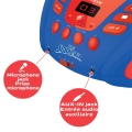 Детски CD плейър Lexibook Spider-Man 3089928 1-149, Bluetooth 5.0, LED светлинни ефекти, 20.5 х 23.8 cм, Син/Червен, Разопакован продукт(Open-box item), опаковано в алтернативна опаковка, без оригинална опаковка, Мостра от магазина_4