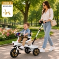 Детска количка 3 в 1 Chippo 260818-3, Количка, Триколка с родителски контрол, въртяща се на 360&deg; седалка, музика и светлини, сенник, кошник, 6 месеца &ndash; 5 години, до 20 кг, Бял/Черен_4