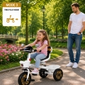 Детска количка 3 в 1 Chippo 260818-3, Количка, Триколка с родителски контрол, въртяща се на 360&deg; седалка, музика и светлини, сенник, кошник, 6 месеца &ndash; 5 години, до 20 кг, Бял/Черен_5