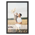 Фото рамка Woltu 5079101 DC, За стена, Със стъклен преден панел и паспарту, MDF, 30 x 45 см, Черен_0