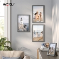 Фото рамка Woltu 5147848 DC, За стена, С пластмасов защитен панел, FSC-сертифицирано масивно дърво, 30 x 40 см, Сив_1